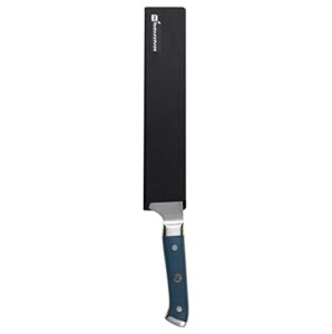restaurantware sensei 10.5 x 2 inch knife sleeve, 1 knife protector - fits chef knife, felt lining, black plastic knife blade guard, durable, cut-proof