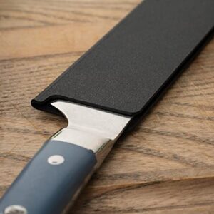 Restaurantware Sensei 10.5 x 2 Inch Knife Sleeve, 1 Knife Protector - Fits Chef Knife, Felt Lining, Black Plastic Knife Blade Guard, Durable, Cut-Proof