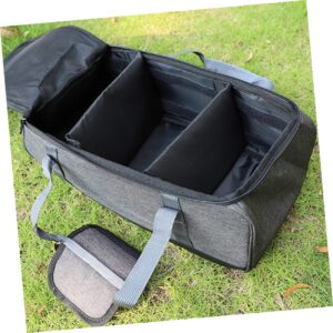 TENDYCOCO Outdoor Storage Bag Fine China Storage Containers Flatware Storage Silverware Organizer with Lid Utensil Bag Frying Pan with Lid Camping Case Oxford Cloth Carrying Bag Tableware