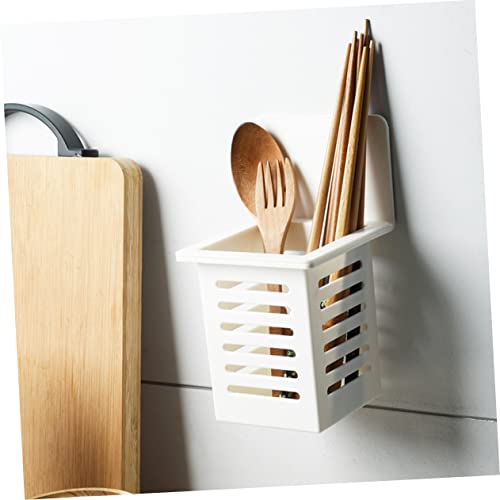 Homoyoyo 2pcs Cutlery Storage Box Chopsticks Rack Spoons Silverware Chopstick Drainer Basket Chopsticks Holder Utensil Storage Holder Cooking White Tableware Abs Accessories