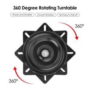 7in Chair Turntable Base Square Rotating Swivel Plate 180 Degree Automatic Rebound Dual Bearings Run for Furniture Chairs,Bar Chairs,Office Chairs,Car Chairs, Display Racks