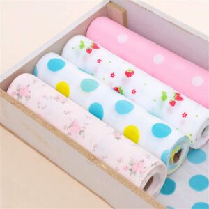 Table Drawer Mat Kitchen Gadgets Shelf Liner Contact Paper Waterproof Drawer Paper PET Anti-Oil Table Desk Decoration strawberry 500x30cm