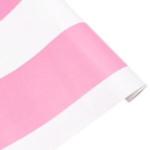 lovingway 14.7 feet wallpaper roll two-tone drawer liner 17.7x177 inch self-adhesive corner shelving paper multi use furniture pvc protector pink white stripes