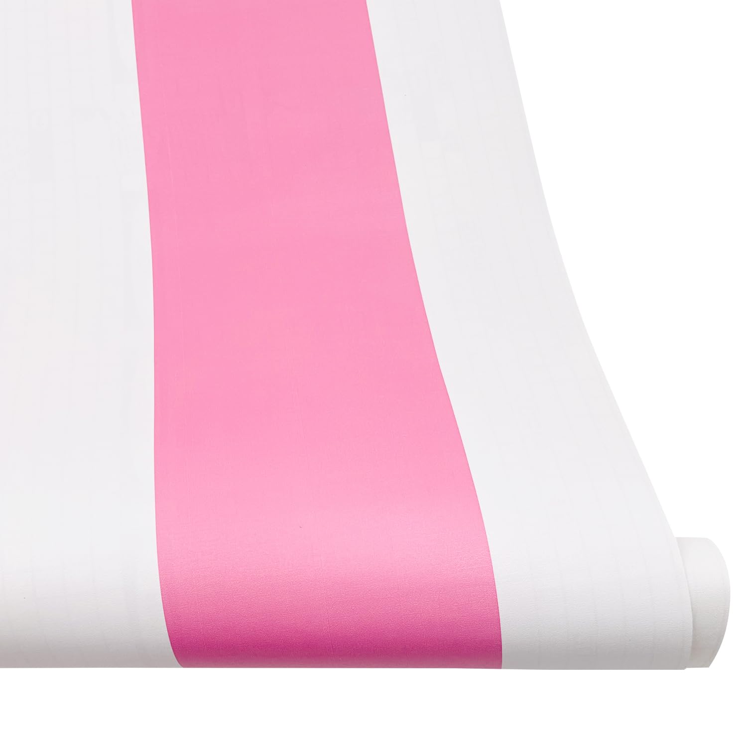 LovingWay 14.7 feet Wallpaper Roll Two-Tone Drawer Liner 17.7x177 Inch Self-Adhesive Corner Shelving Paper Multi Use Furniture PVC Protector Pink White Stripes