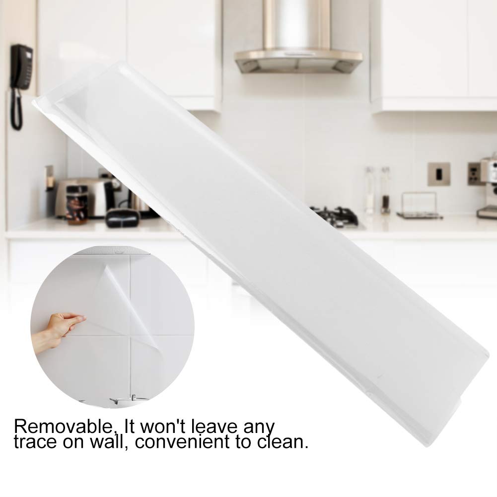 27.6In×17.7In Clear Wallpaper, Transparent Kitchen Backsplash Protective Contact Paper, Removable Clear Wall Protector, Kitchen Oil Proof Waterproof Sticker