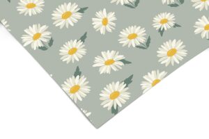 summer daisy floral contact paper | shelf liner | drawer liner | peel and stick paper 493 24in x 96ft (8ft)