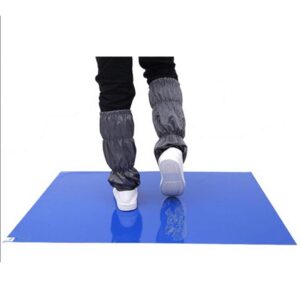 sticky mats - blue adhesive mats - cleanroom sticky mats - 30 sheets per mat - sticky floor mats peel off for laboratories, homes, construction, remove dust and dirt from shoes 18x24inch