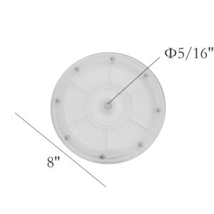 FixtureDisplays® 8" Clear Plastic Spinner Lazy Susan Turntable Organizer for Spice Rack Table Cake Kitchen Pantry Decorating 16973-NF