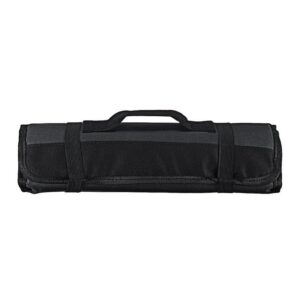 22 Pockets Chef Knife Bag Roll Carry Case Kitchen Portable Durable Storage, Black, 58 cm x 35.3 cm