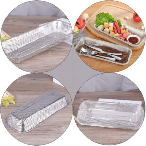 DOITOOL Dishwasher Cutlery Basket Dishwasher Silverware Basket Stainless Steel Cutlery Flatware Organizer Tray Spoon Fork Basket Kitchen Utensil Holder for Home Dishwasher Silverware Tray