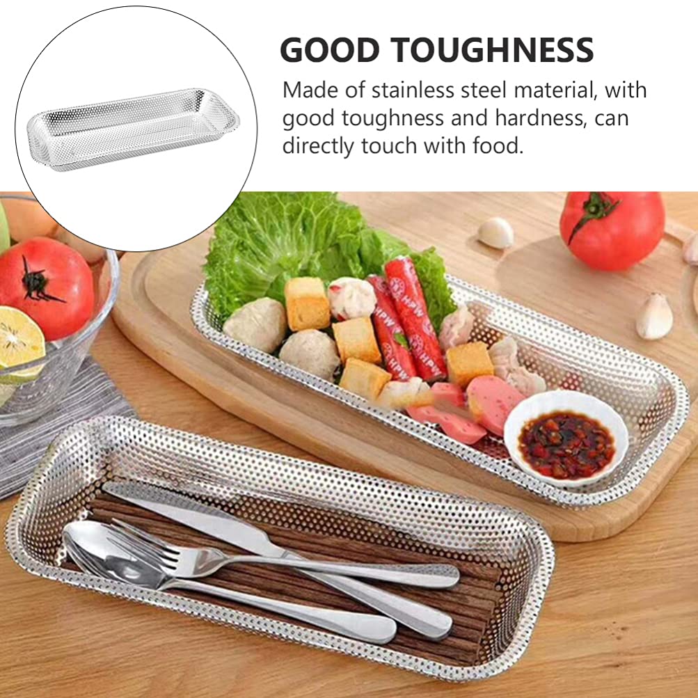 DOITOOL Dishwasher Cutlery Basket Dishwasher Silverware Basket Stainless Steel Cutlery Flatware Organizer Tray Spoon Fork Basket Kitchen Utensil Holder for Home Dishwasher Silverware Tray