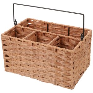zerodeko utensil basket utensil holder cutlery storage basket make up iron woven basket cutlery holder seagrass baskets