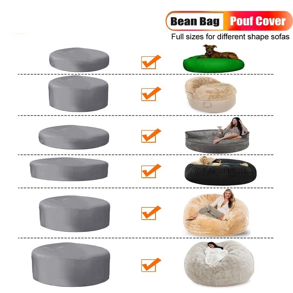 SXBCyan Round Waterproof Sofa Bed Inner Liner Cover Beanbag Pouf Insert Lining Case Cushion Pillowcase Wash Bag (Color : Waterproof Liner, Size : 45x30cm)