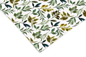 watercolor leaves contact paper | peel and stick paper | shelf liner | drawer liner 1183 24in x 48in (4ft)
