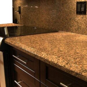 EZ FAUX DECOR Kitchen Countertop Update Vinyl Laminate Cover | Easy Install | Peel and Stick | Durable Self-Adhesive | 36” x 180” | Granite Marble Design | Venetian Gold (15ft)