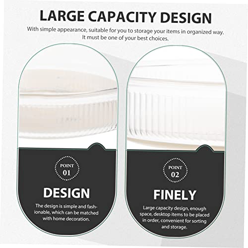 Zerodeko 4pcs rotatable Tray Clear Bathroom Organizer Kitchen Sundries Holder Turntable Round Makeup Storage Tray Dresser Tray Plastic Round Makeup Tray Storage Rack to Rotate Care The pet