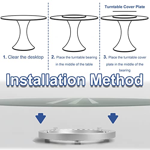 Heavy Duty Lazy Susan Turntable Bearing Rings, Aluminium Alloy 360 Degree Rotating Turntable Base Bearing, Ø 12-100 Cm Round Swivel Plate For Kitchen Dining Table