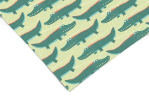 kids alligator green contact paper | shelf liner | drawer liner | peel and stick paper 823 24in x 96ft (8ft)