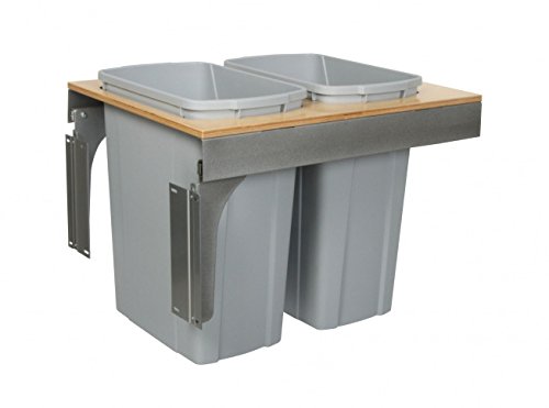 17.5 in. x 17.5 in. x 23.19 in. In Cabinet Pull Out Top Mount Soft Close Trash Can