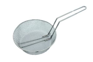 update international (cub-8m) 8" nickel-plated medium mesh culinary basket
