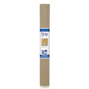 magic cover grip liner for drawer, shelf, counter tops and surface setting - taupe - 18''x5'