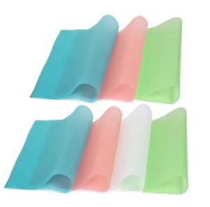 refrigerator mats shelf liner clear remi washable fridge liners waterproof pad mat drawer table dish fresh 7 pack 2red/2green/2blue/1clear 17 3/4 x 11 1/16 in / 45*30*0.1cm