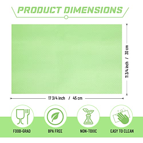 Refrigerator Mats Shelf Liner Clear Remi Washable Fridge Liners Waterproof pad mat Drawer Table Dish Fresh 7 Pack 2Red/2Green/2Blue/1Clear 17 3/4 x 11 1/16 IN / 45*30*0.1cm