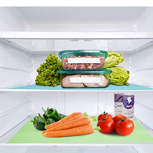 Refrigerator Mats Shelf Liner Clear Remi Washable Fridge Liners Waterproof pad mat Drawer Table Dish Fresh 7 Pack 2Red/2Green/2Blue/1Clear 17 3/4 x 11 1/16 IN / 45*30*0.1cm