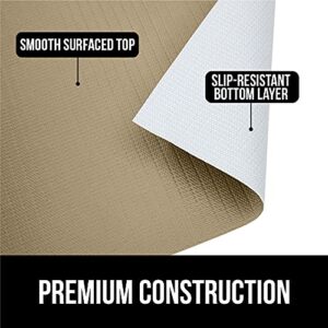 Gorilla Grip Stick Adhesive Removable Liner and Smooth Drawer Liner, Adhesive Liner Size 11.8x20, Contact Liner for Book Covers, Smooth Liner Size 17.5x20, Non Adhesive, Both in Beige, 2 Item Bundle