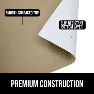 Gorilla Grip Stick Adhesive Removable Liner and Smooth Drawer Liner, Adhesive Liner Size 11.8x10, Contact Liner for Book Covers, Smooth Liner Size 17.5x20, Non Adhesive, Both in Beige, 2 Item Bundle