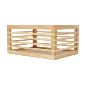 TOOL1SHOoo Bamboo Storage Organizer Bin For Kitchen Pantry Bathroom Slotted Cabinet Shelf 6 Pack Natural Bamboo Storage Organizer Bin For Kitchen, Pantry, Bathroom