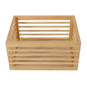 TOOL1SHOoo Bamboo Storage Organizer Bin For Kitchen Pantry Bathroom Slotted Cabinet Shelf 6 Pack Natural Bamboo Storage Organizer Bin For Kitchen, Pantry, Bathroom