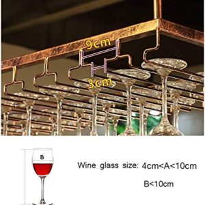 FKRACK Wine Glass Holder Ceiling Mounted Wine Glass Hanging Rack Industrial Height Adjustable Wine Glass Shelf (Color : Black, Size : 120×40cm)