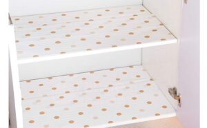 decorative cute polka dots non-adhesive shelf liner for refrigerator drawer kitchen cabinets pantry cupboard closet, 11.8x196 inches