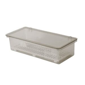 upkoch flatware tray cutlery storage box plastic silverware holder drawer organizer with lid silverware tray with lid plastic tray flatware utensil holder