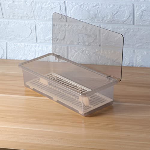 UPKOCH Flatware Tray Cutlery Storage Box plastic silverware holder drawer organizer with lid silverware tray with lid Plastic Tray Flatware Utensil Holder