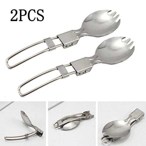 round Table Set for 8 Portable Folding Dual-use Cutlery Spoon Steel Spoon Stainless With Fork Fork Kitchen，Dining & Bar Dining Table with Storage Set for 4