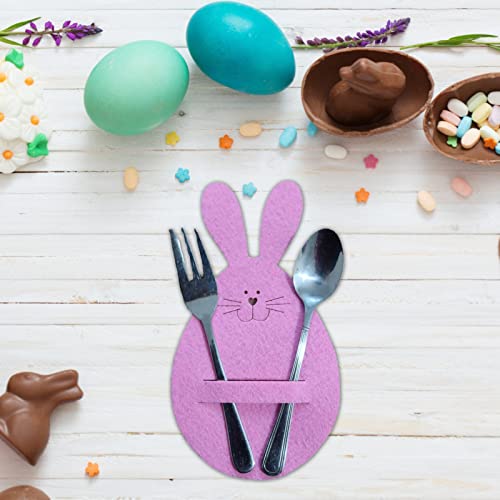 round Table Centerpieces Set Colors Head Fork Cutlery 4 Head Sets Rabbit And Three Bag Bunny Easter Tableware Rustic Dining Room Table Runner Set