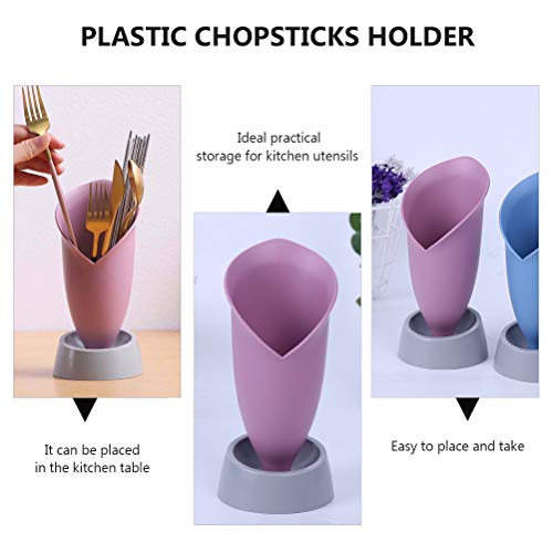 1pc Chopstick Holder Plastic Chopsticks Holder Vessel Tools Kitchen Cabinet or Pantries Kitchen Tool Holder Food Decor Kitchen Cabinets or Pantry Purple Tableware Drain Rack