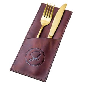 Custom Personalized Leather Cutlery Organizer-Utensil Holder, Utensil Organizer, Silverware Holder, Cutlery Holder, Spoon and Fork Holder, Silverware Sleeves, Flatware Holder, Cutlery Wrappers