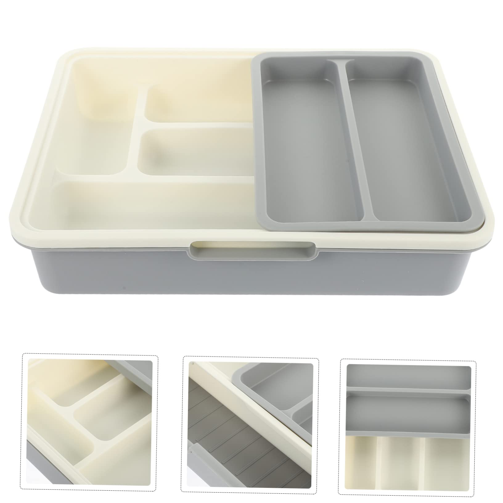 Cabilock 1 Set household utensil case portable utensil storage holders household cutlery organizer household products tableware Finishing tray drawer cutlery organizer Chopsticks