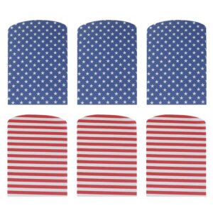 48pcs american flag candy bags disposable party flatware organizers americana decor paper cutlery pouches fork dinner table decor cutlery pocket utensils dining table travel