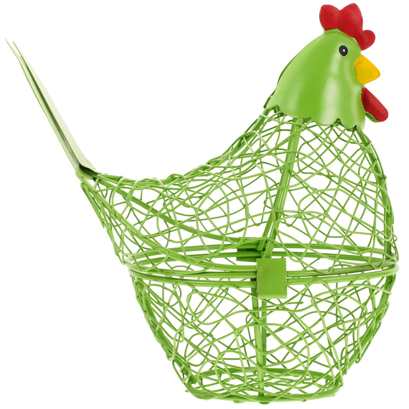 Amosfun Hen Egg Basket Farmhouse Eggs Baskets Metal Wire Egg Baskets Egg Basket Chicken Egg Wire Basket Egg Storage Basket Creative Egg Baskets Candy Bowl Iron Old Fashioned Dispenser