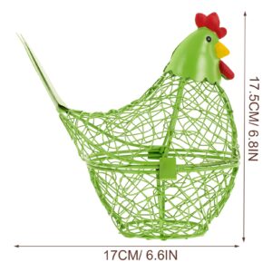 Amosfun Hen Egg Basket Farmhouse Eggs Baskets Metal Wire Egg Baskets Egg Basket Chicken Egg Wire Basket Egg Storage Basket Creative Egg Baskets Candy Bowl Iron Old Fashioned Dispenser