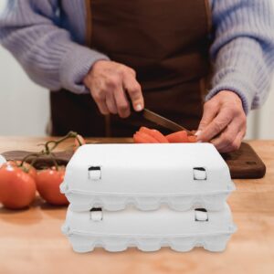 Angoily White Storage Box 6pcs White Empty Egg Cartons Pulp Fiber Egg Tray Holder Each Holds 6 Eggs Pulp Egg Containers for Family Farm Market Camping Picnic Travel White Serving Tray