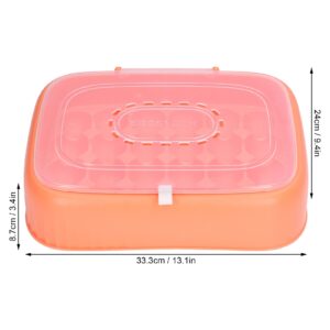 24 egg tray, egg carton, shell design, breathable ventilation, visible from the kitchen Orange