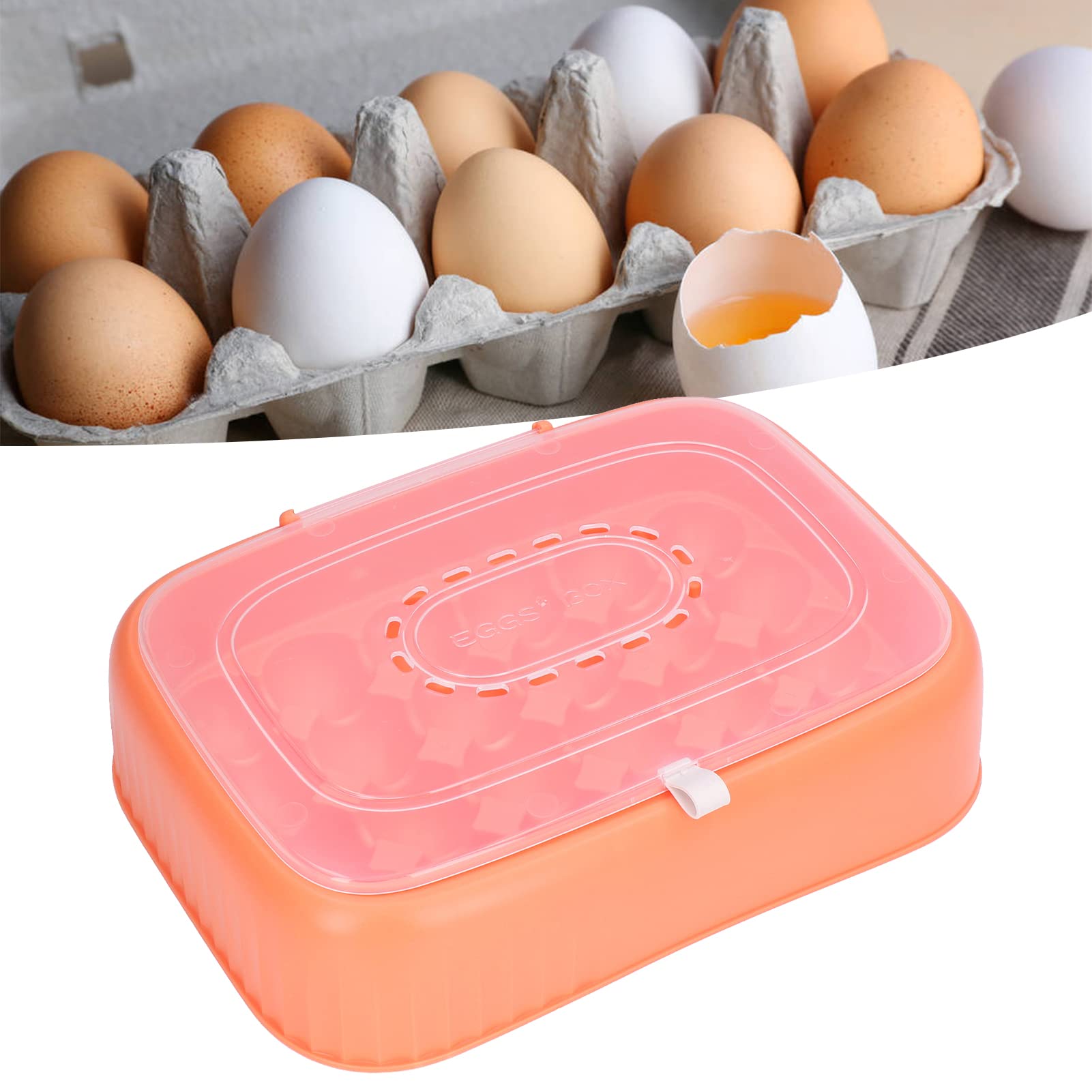 24 egg tray, egg carton, shell design, breathable ventilation, visible from the kitchen Orange