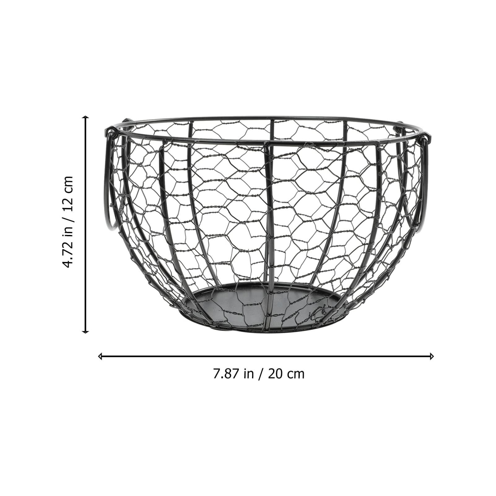 Cabilock 3pcs Egg Basket Round Storage Basket Vegetable Container Dessert Containers Fruit Vegetable Storage Basket Eggs Counter Decor Fruit Storage Container Steel Wire Wrought Iron Food