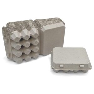 midautoo 40pcs vintage blank egg cartons- classic 3x4 style holds 12 eggs, sturdy design made from recycled egg box d