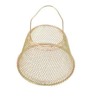 housoutil portable egg basket telescopic iron wire shopping